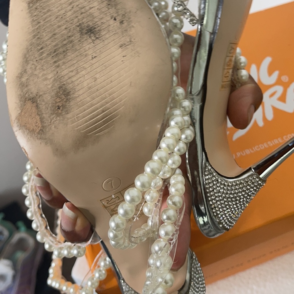 Public Desire Damaged Crystals Missing Size 9 crystal embellished pointed toe - Picture 4 of 12